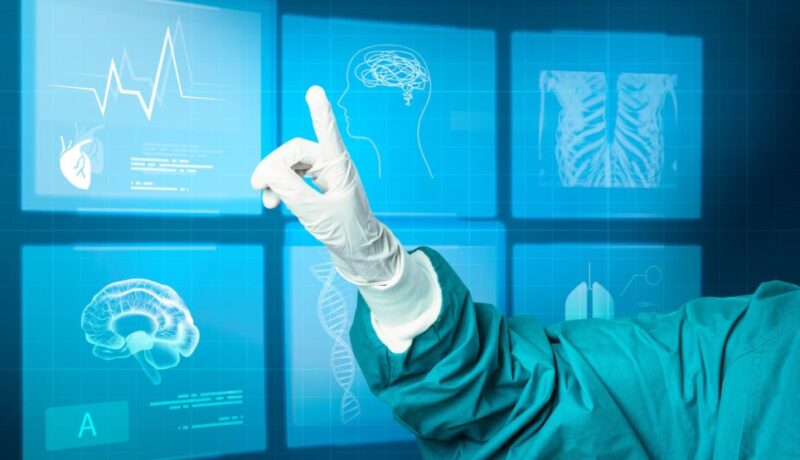 Doctor checking the screen